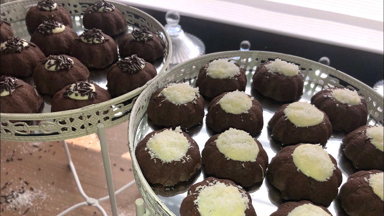 Schokolade kekse mit saftigem Kokosfüllung🥥🥥/ Eid keks #4 🌸