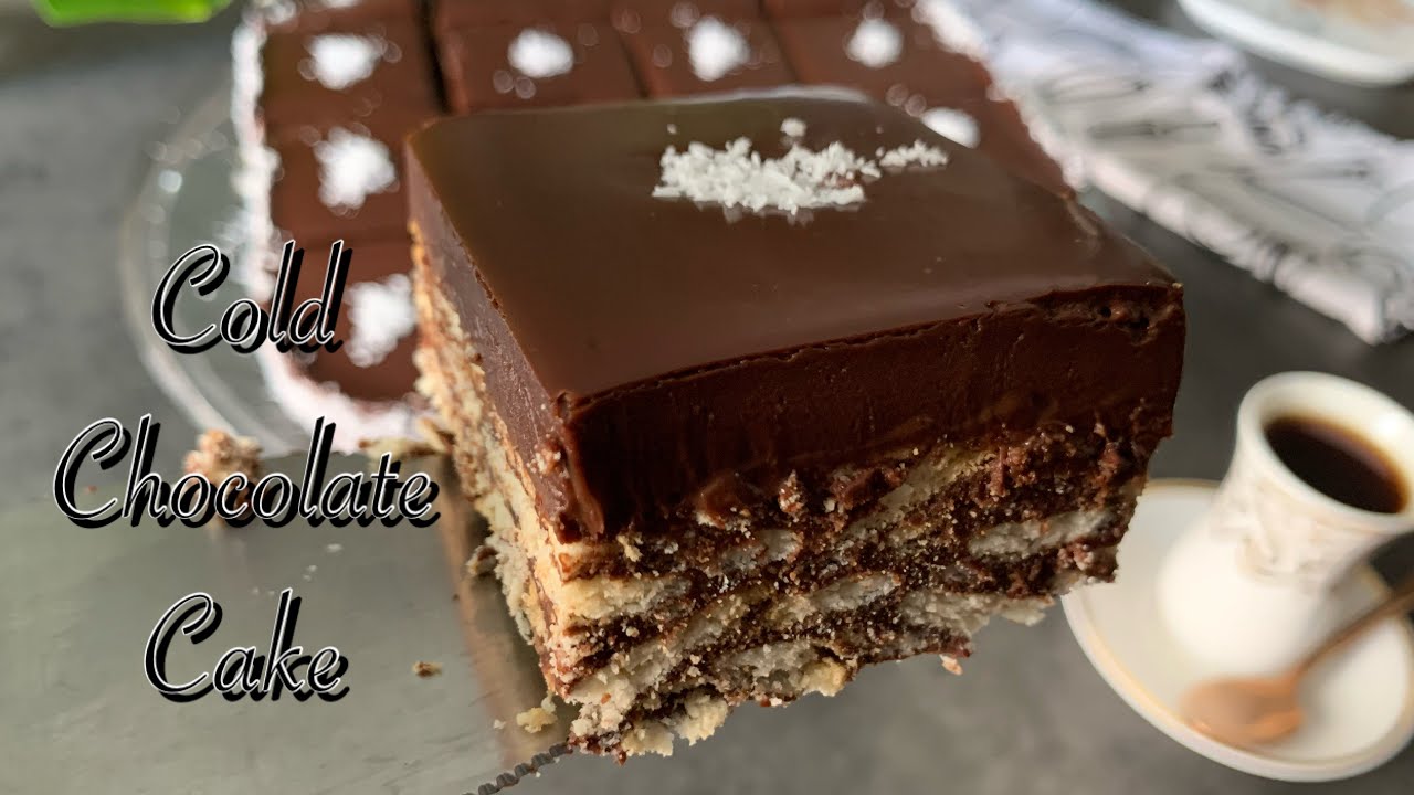 Cold Chocolate Cake Recipe/ No-bake Chocolate Cake / Easy Dessert Idea