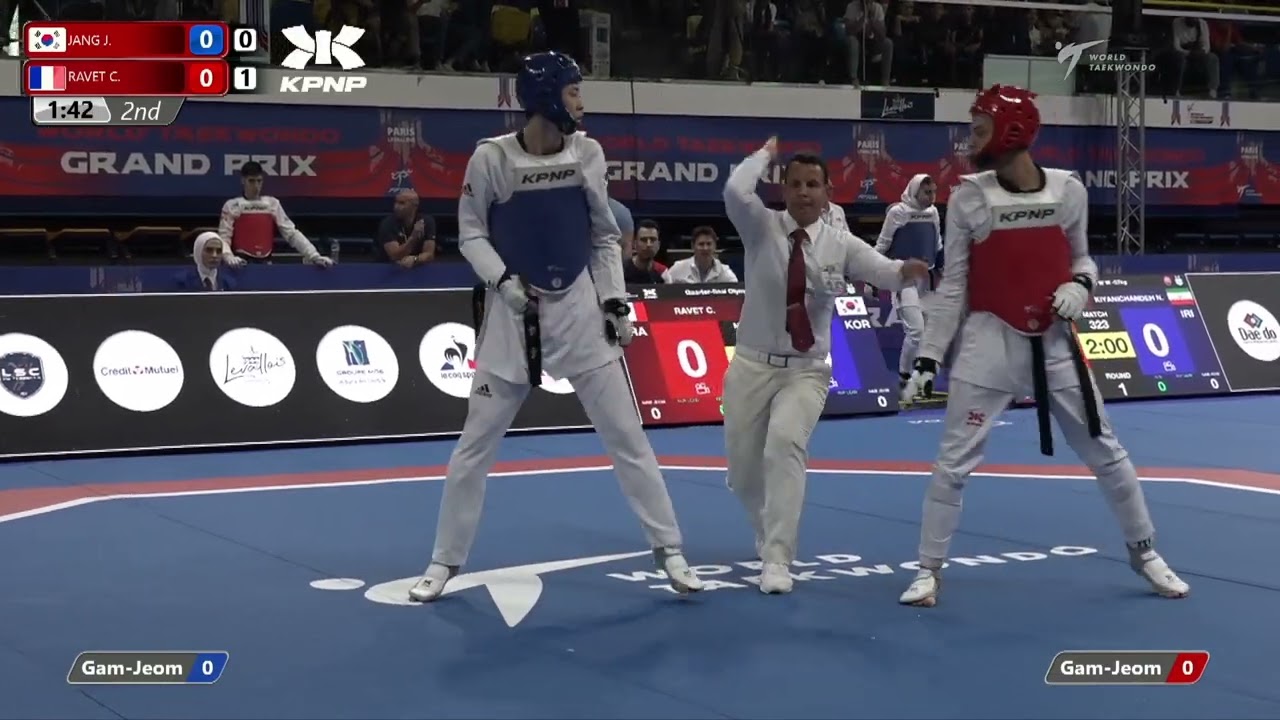 222 QF M  58kg KOR JANG J  FRA RAVET C | Paris 2022 World Taekwondo Grand-Prix (Levallois)