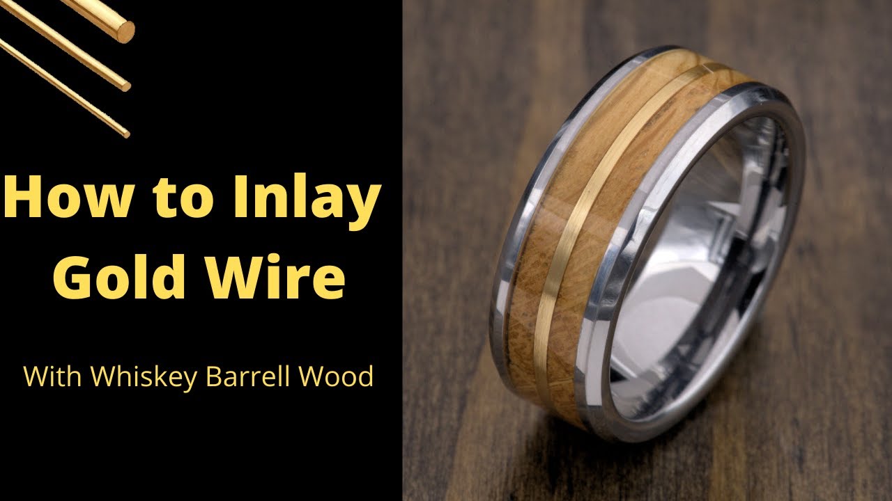 How to inlay gold wire into a bentwood or other type of ring!