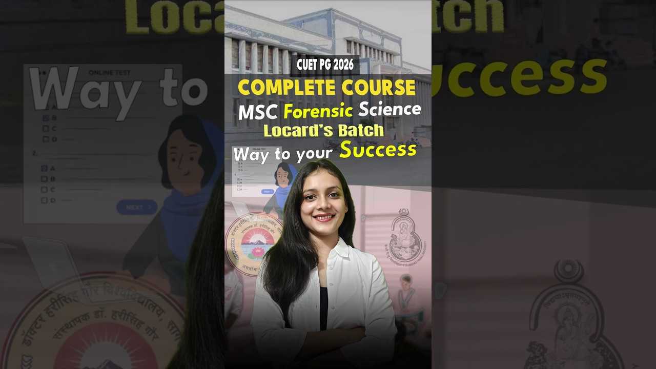 CUET PG 2026 Locard's batch for MSc Forensic Science 🔥 #priyanshijain #cuetpg2026 #forensicscience