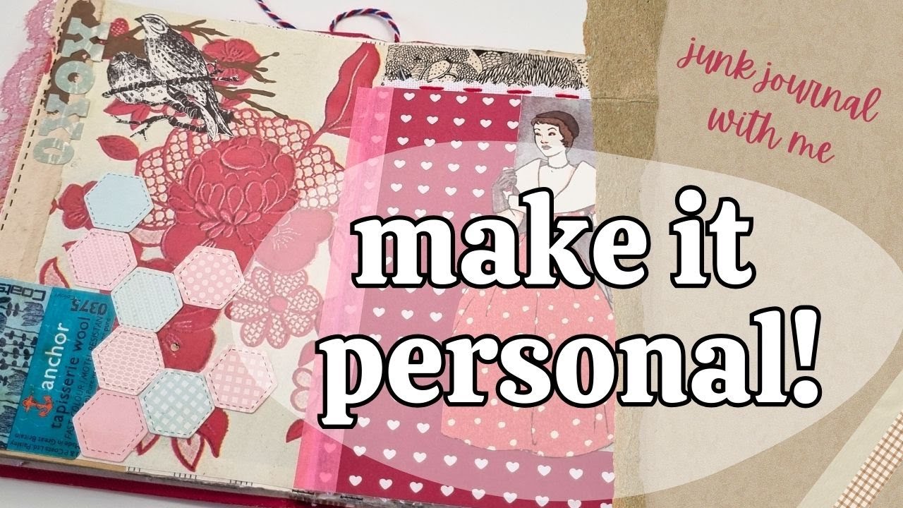 Adding PRECIOUS EPHEMERA into my 'Three Colours Art Journal!'