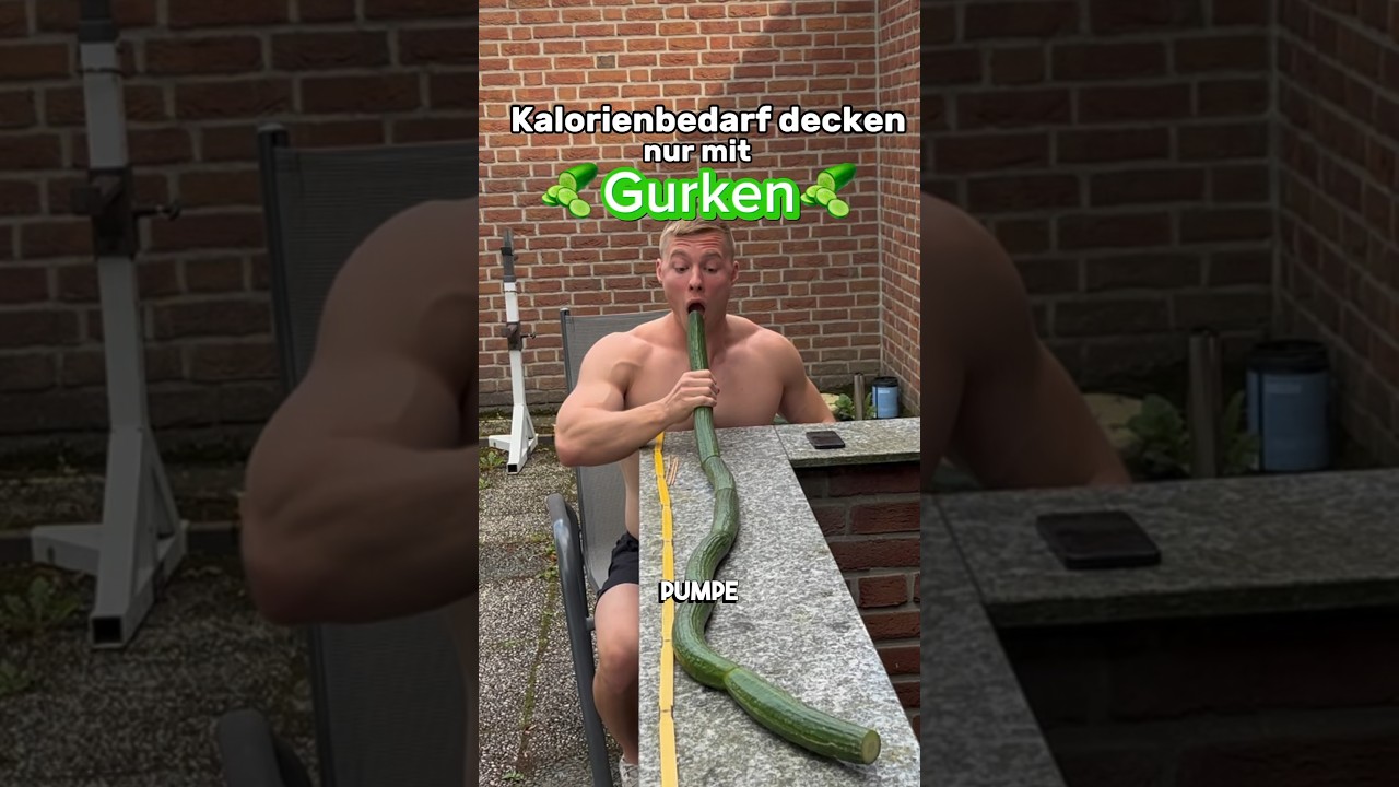 1 Tag nur Gurken essen! #bodybuilding #muskelaufbau #gurke #fitness #selbstexperiment