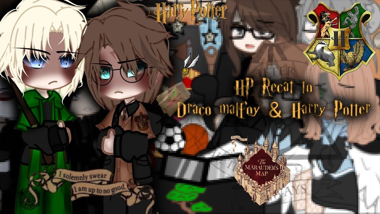 Harry potter React to Draco & Harry (No Ship) Gachaclub|Kinemaster|ibispaint|Instagram|TikTokl,