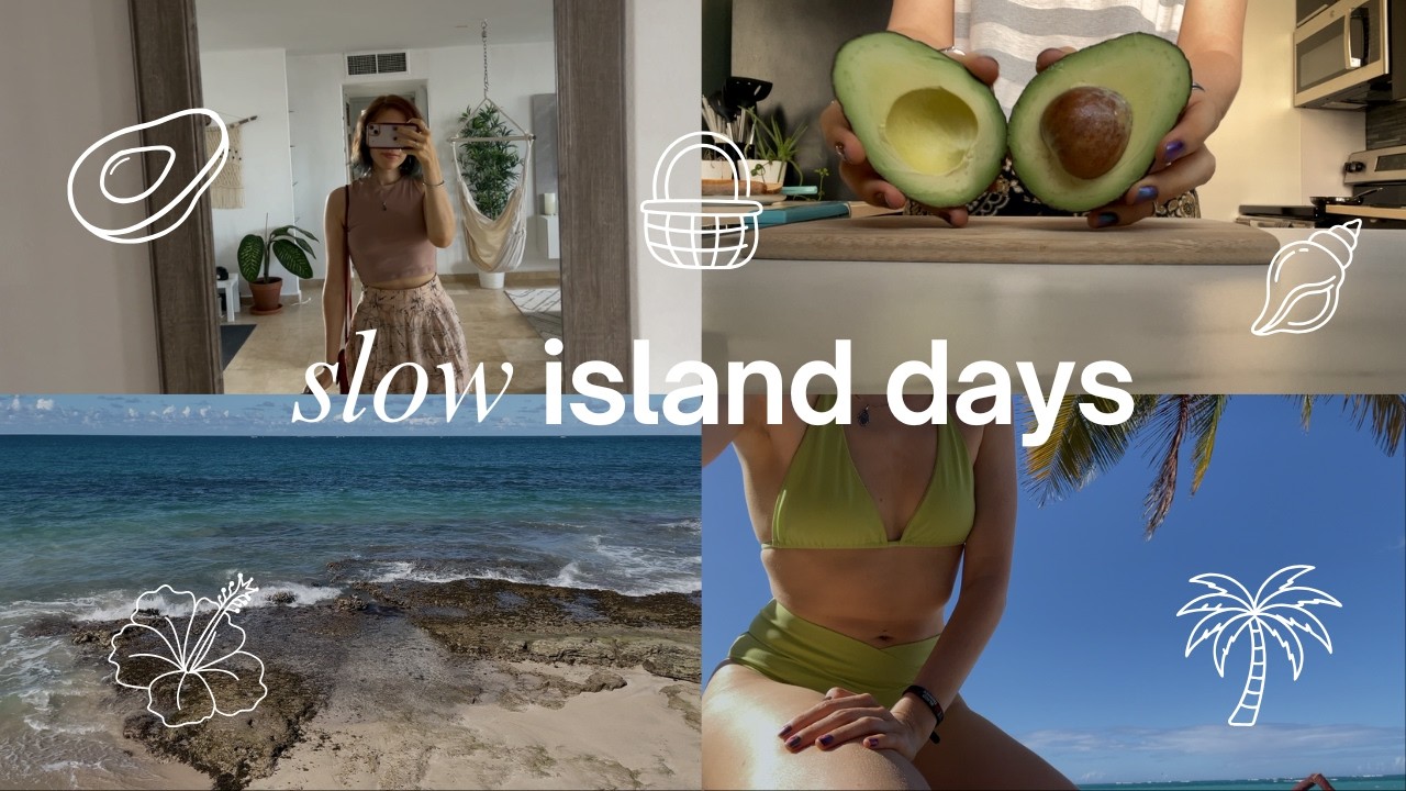 slow island days｜brunch, beach mornings, farmers market | silent vlog
