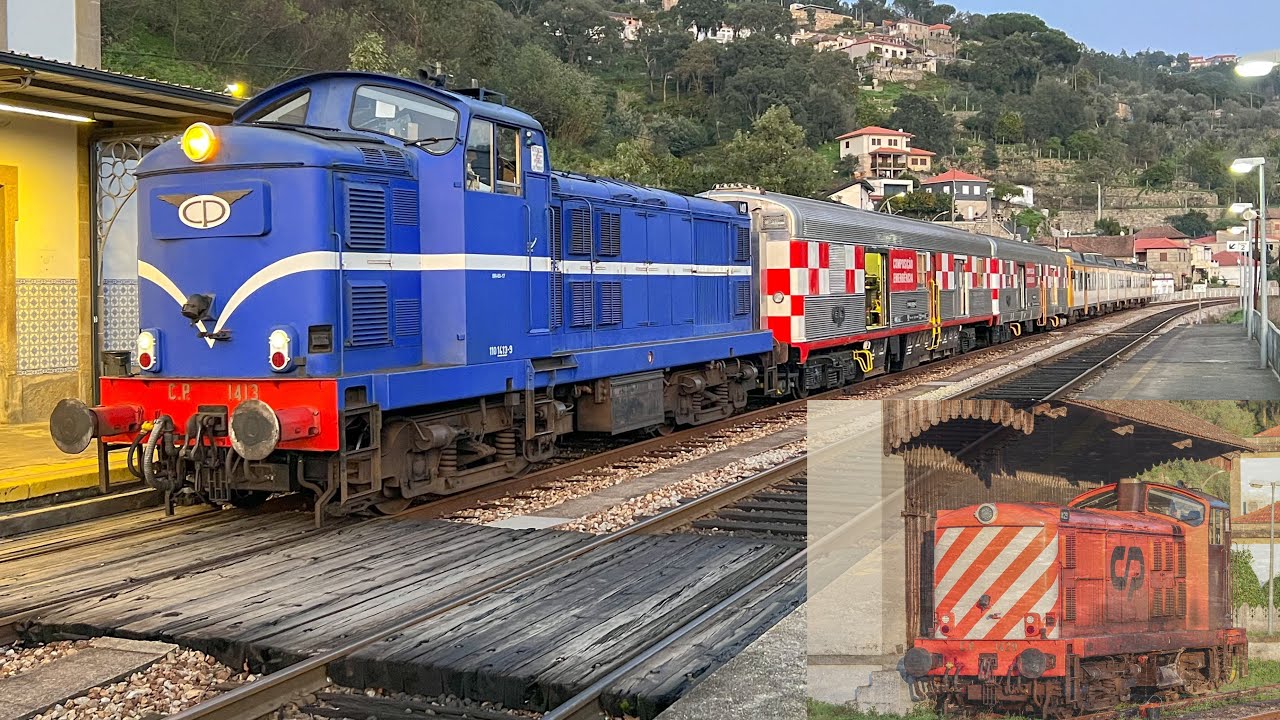 CP 1413 com o Comboio Socorro, 1429 e UTD 592.204 acidentadas em Mosteirô