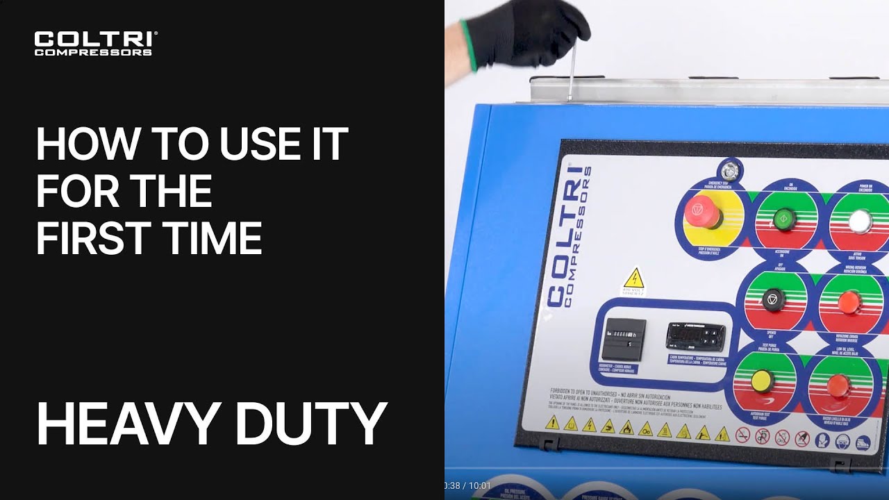 Coltri Compressors Heavy Duty line - How to use it for the first time