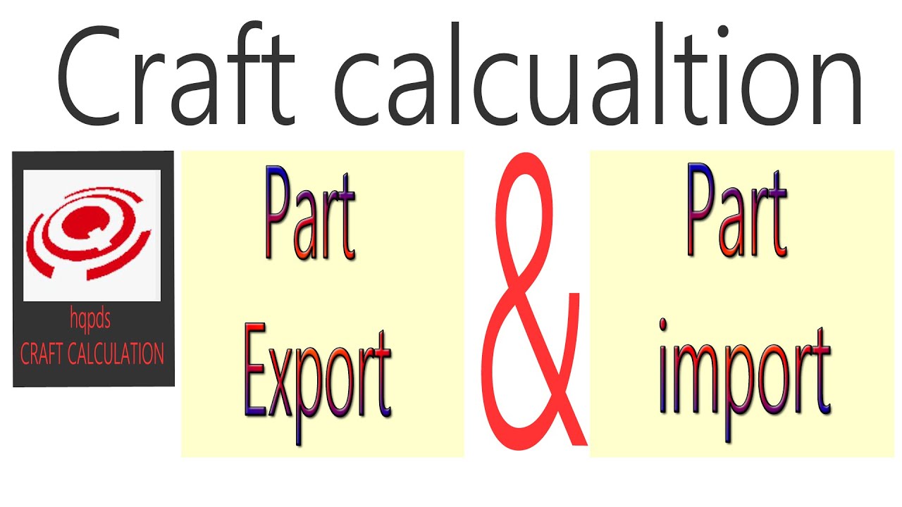 How to export and import a chart by craft calculation of hqpds  software