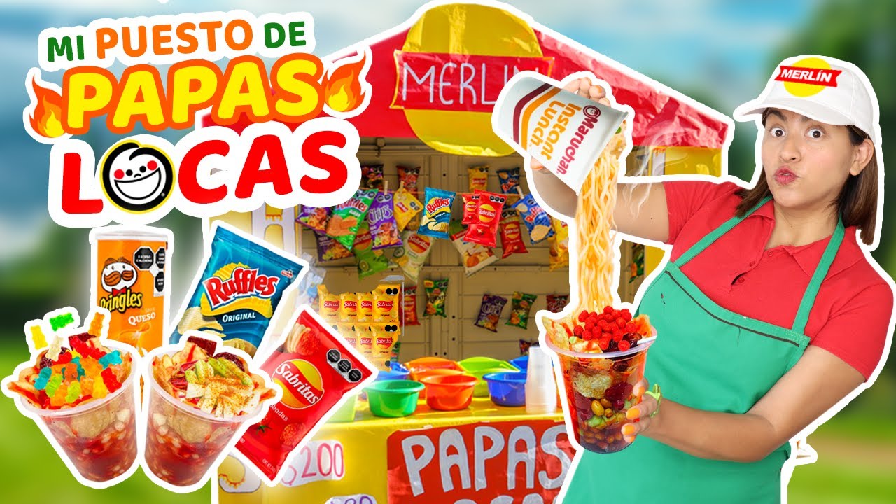 🤪 MI PUESTO de PAPAS LOCAS 🔥 GOMITAS 🍟 PICOSAS Y DULCES 🌶| CONNY CHANGARROS