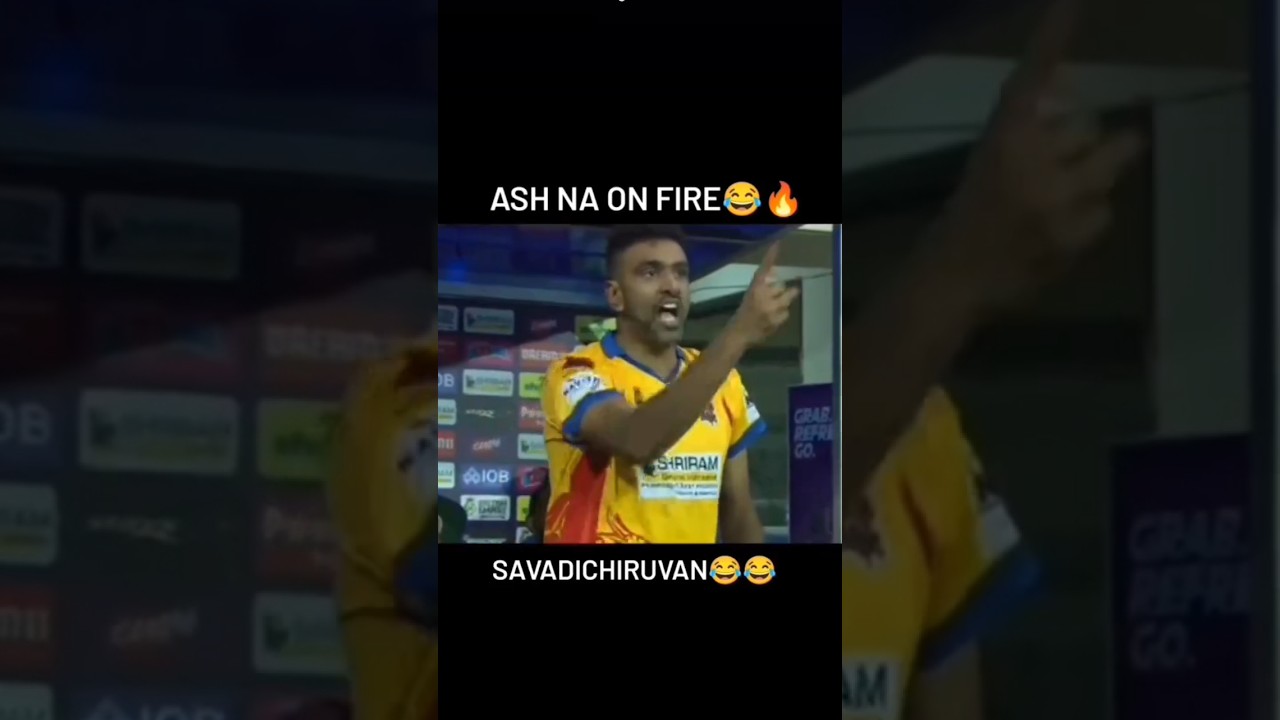 Ashwin angry 😡 with teammate at TNPL match😲😲#cricketshorts
