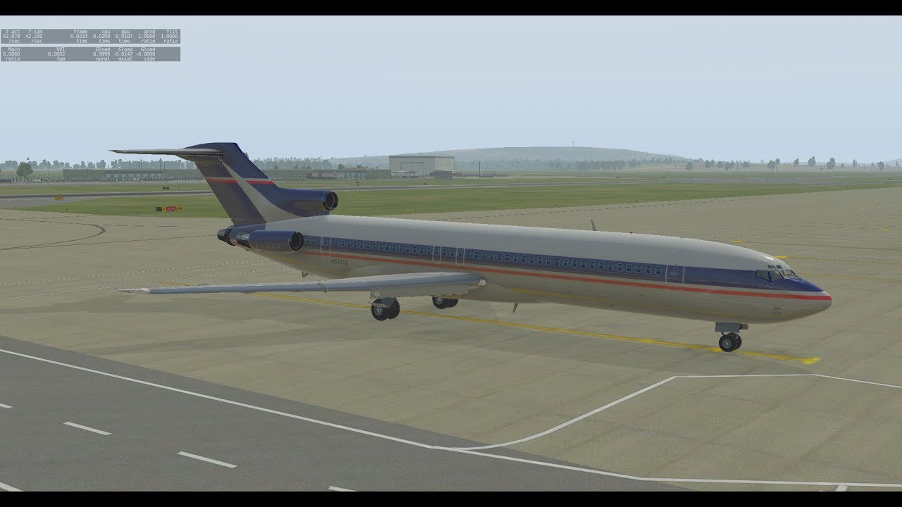 Boeing 727-200 X-Plane 11 EGPH-EIDW-ULLI-UBBB