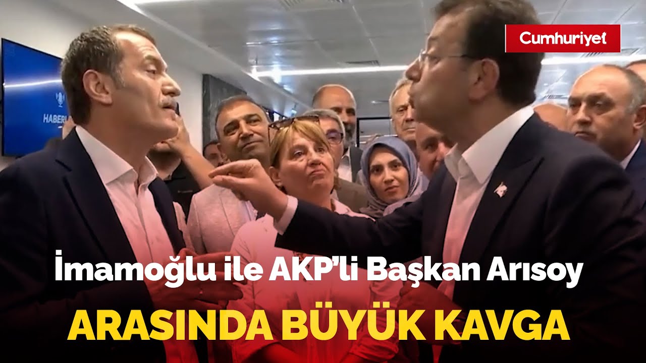 Ekrem İmamoğlu ile AKP'li Başkan &Ouml;mer Arısoy arasında b&uuml;y&uuml;k kavga: İşte o anlar