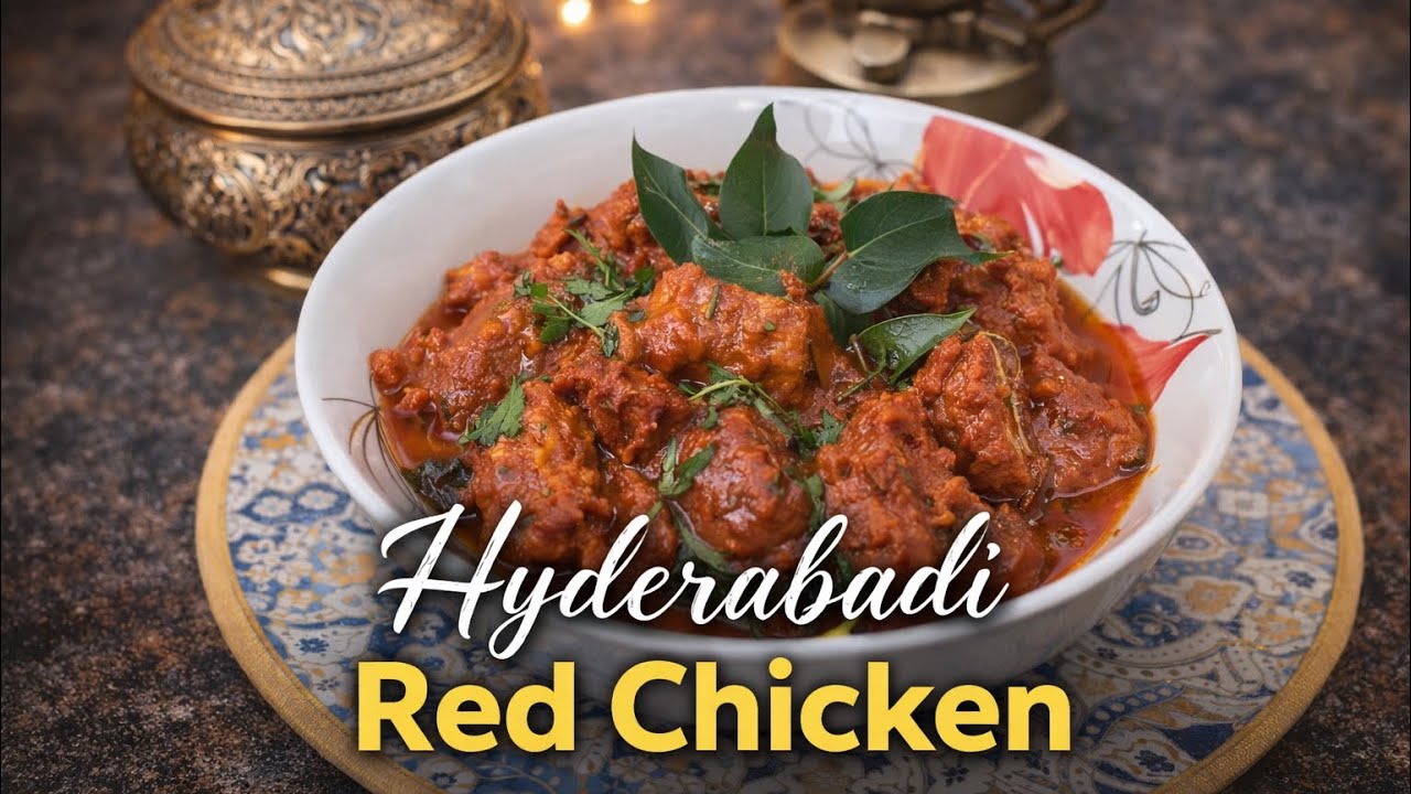 Hyderabadi Red Chicken 🔥 | Spicy, Juicy & Full of Nizami Flavour | 
