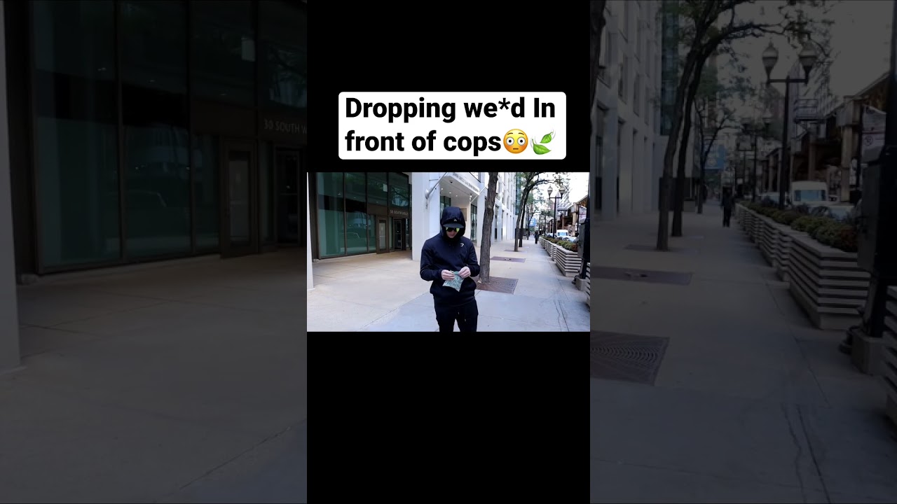 DROPPING FAKE WE*D IN FRONT OF COPS PRANK! ( Daawave) #shorts
