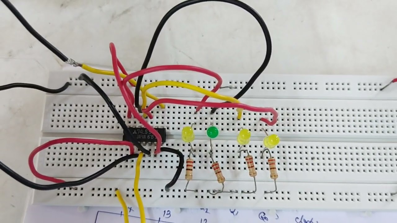 PIPO shift register practical by using 7495 ic