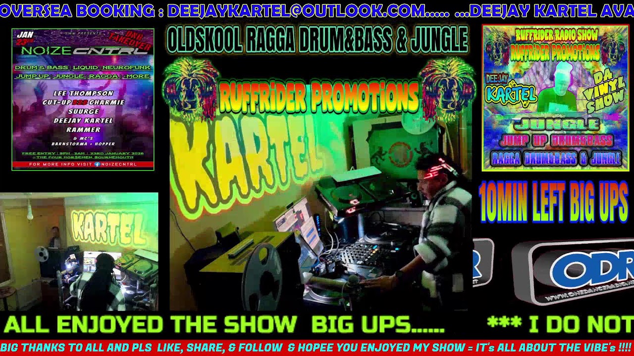 RUFFRIDER RADIO SHOW  DA SOUNDS OF DEEJAY KARTEL ON ONEDANCE RADIO FROM 8-10PM