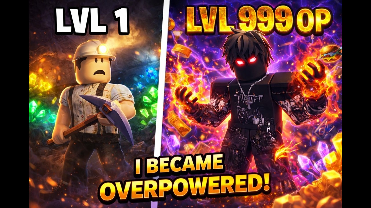 LVL 1 to LVL 999 OP… I BROKE The Game ⛏️💎