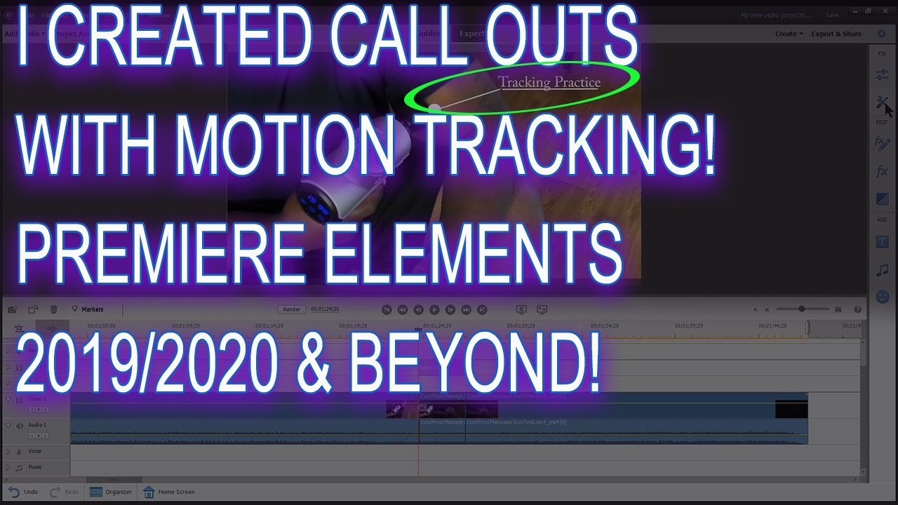 How to create CUSTOM CALL OUTS with MOTION TRACKING, in Adobe Premiere Elements 2019.