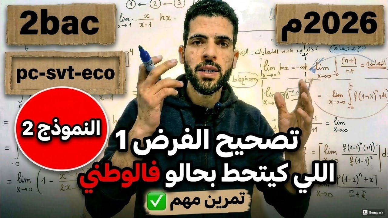 2bac ✅ || النموذج 2 من الفرض 1 ضروري تجيب مزيان فالفرض وفالوطني 😨😍 بهاد 3as الفيديو 