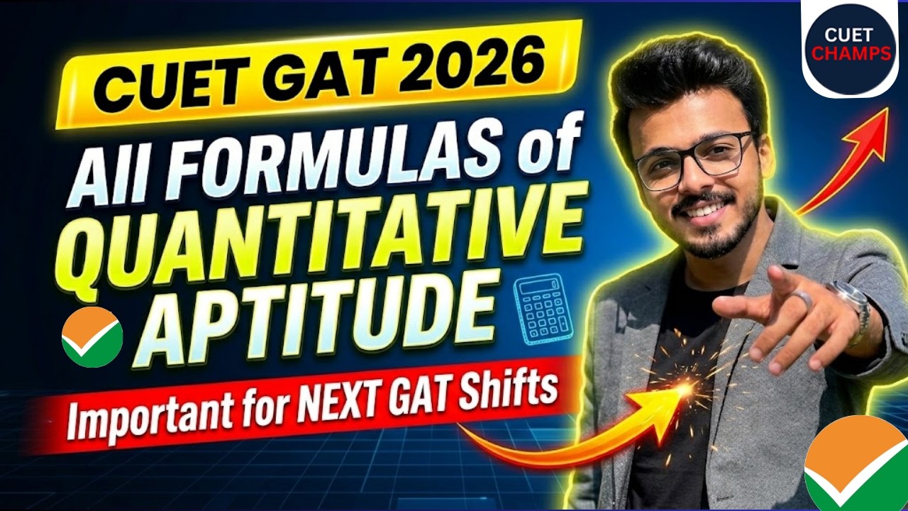 All FORMULAS of Quantitative Aptitude | CUET GAT 2026