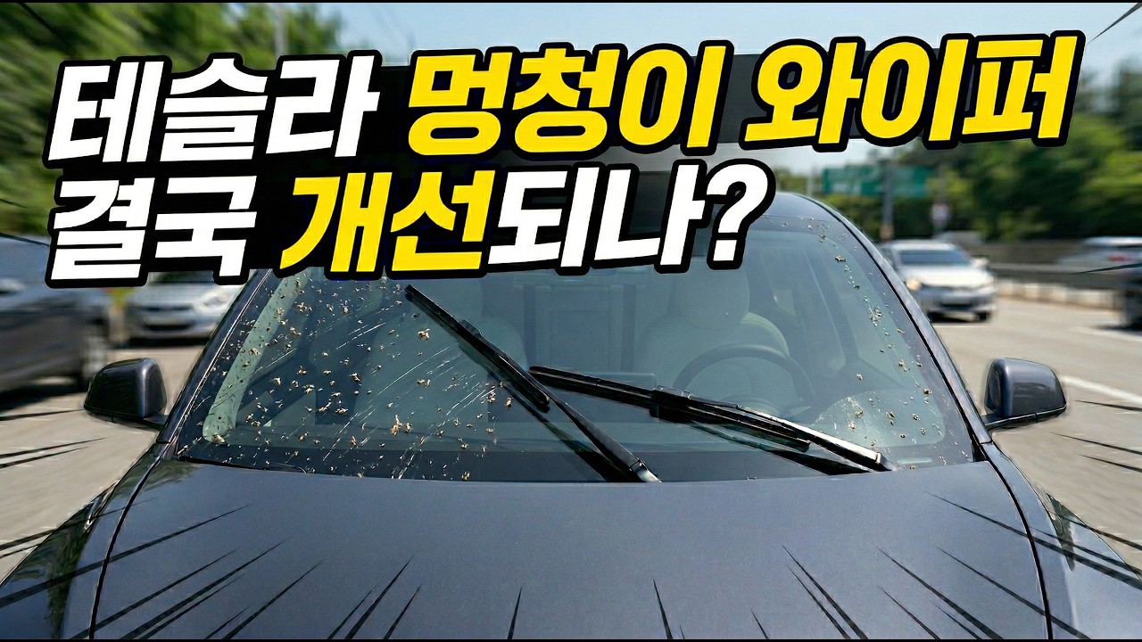테슬라 멍청이 와이퍼 결국 개선되나 ?