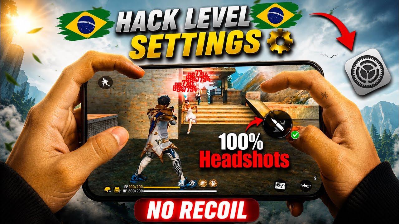 Hack Level Settings Set-up🔥|| Best Headshot Settings for All Android Devices✅