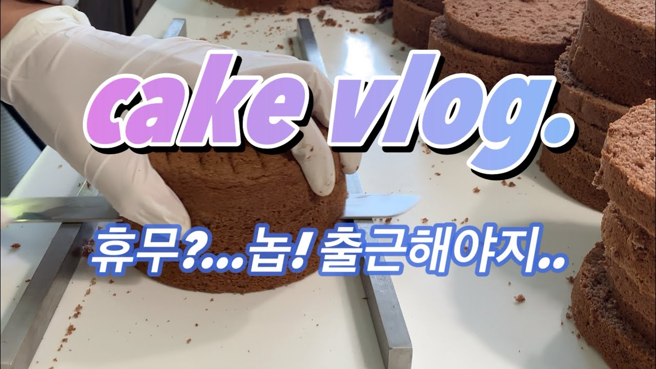 [vlog] 휴무에도 출근 | 퇴근했다가 다시 재출근하는 삶 | 1인 레터링케이크샵 현실 브이로그