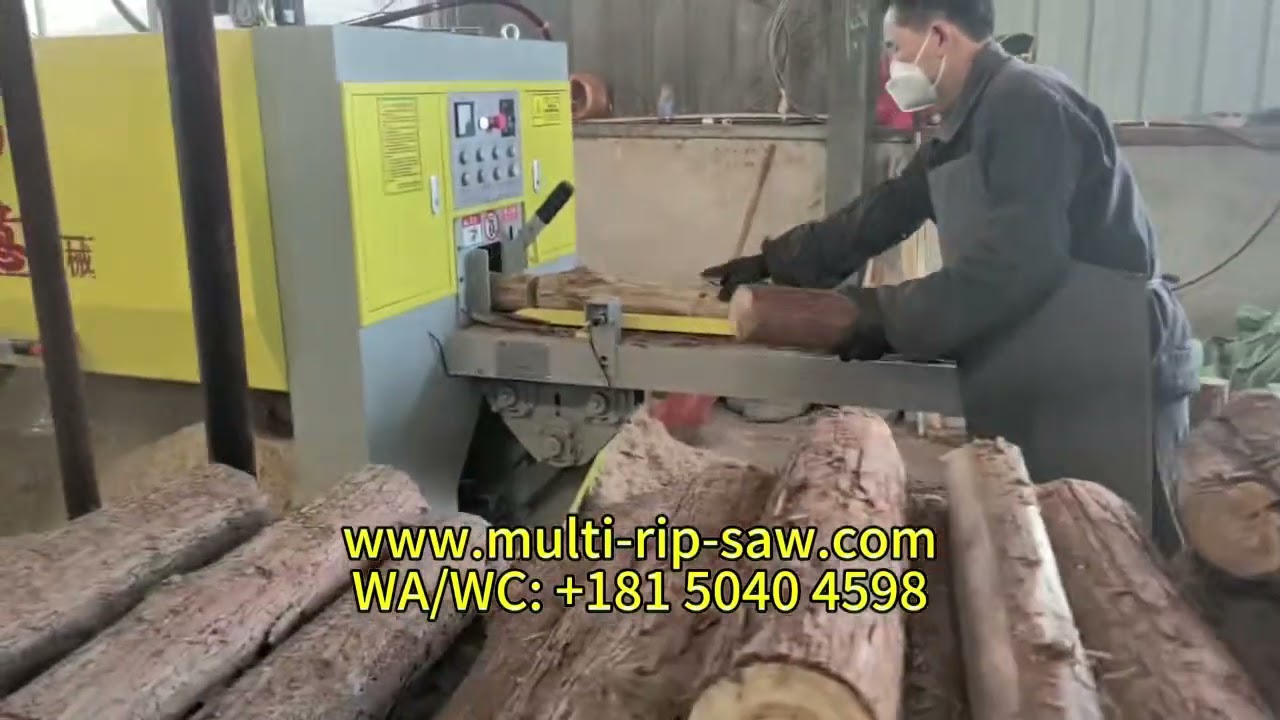 Log Multi Rip Saw Machine MJY4-14 Wood Processing Machine for Blockboard Barecore Multi Blade Saw