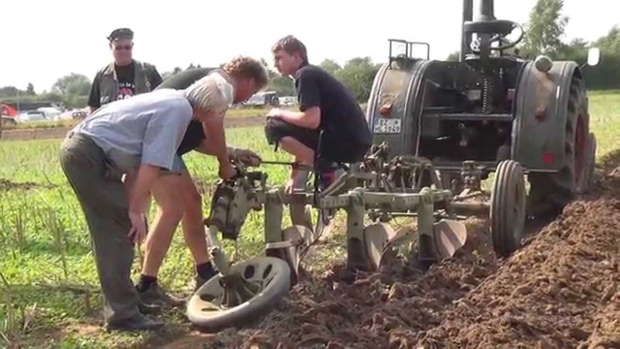 Some Lanz Bulldog Tractors Starting and Plowing Part 2 of 3