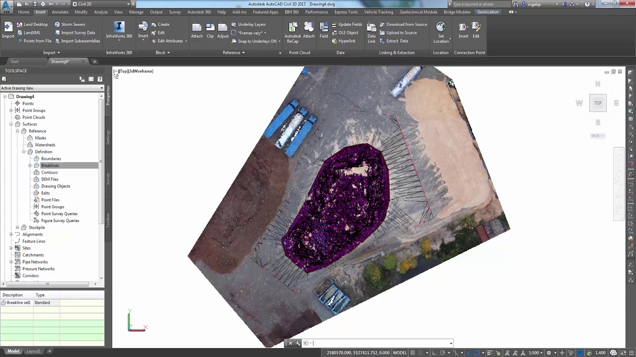Civil 3D: Point clouds to surfaces and Volumes