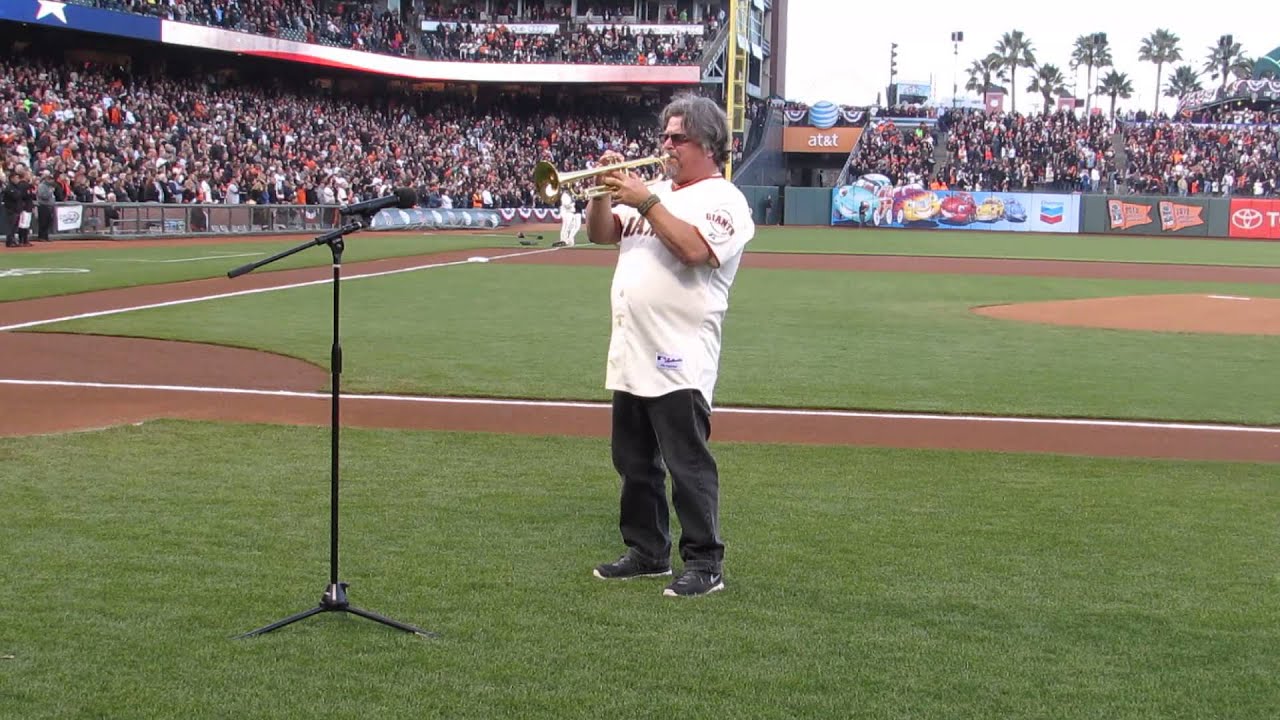 Mic Gillette National Anthem at SF Giants Game 4/9/14