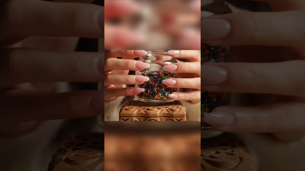 [4k]ASMR Wooden Box Tapping & Glass Jar Scratching with Long Nails 