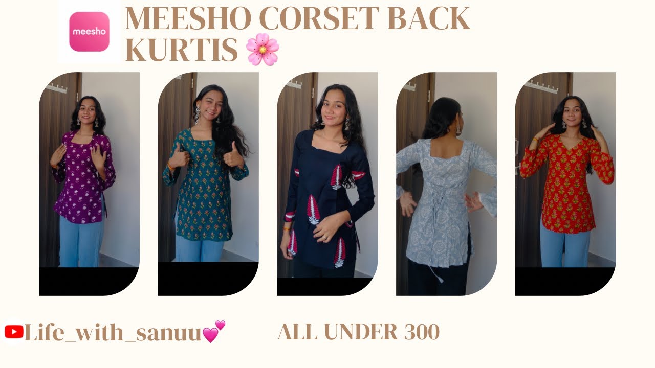 Meesho corset back Kurtis under 300 💕🔗#meesho #shortsvideo # trending 