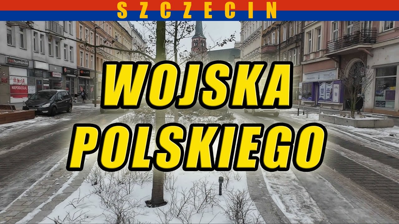 al. Wojska Polskiego - 1szy odcinek. Spacer przy 5-stopniowym mrozie. Styczeń 2024.