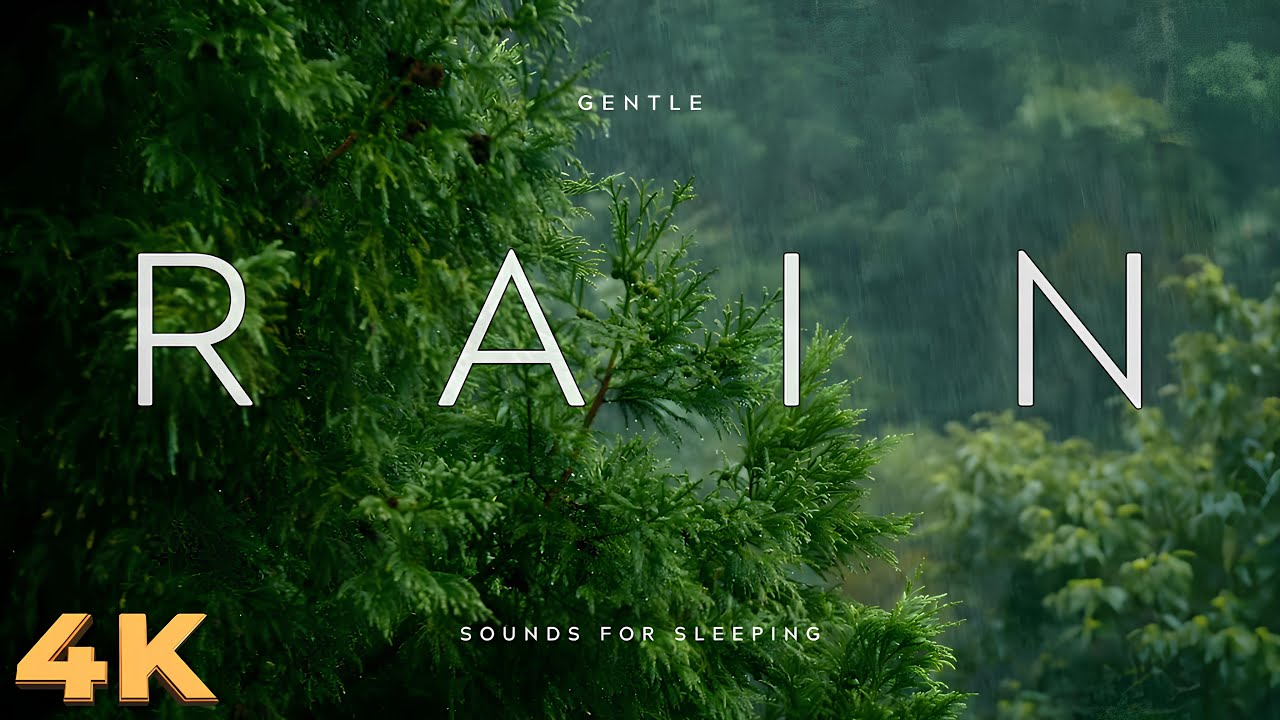 3 Hours of Gentle Rain on Leaves for Sleep | No Thunder, Pure Nature
