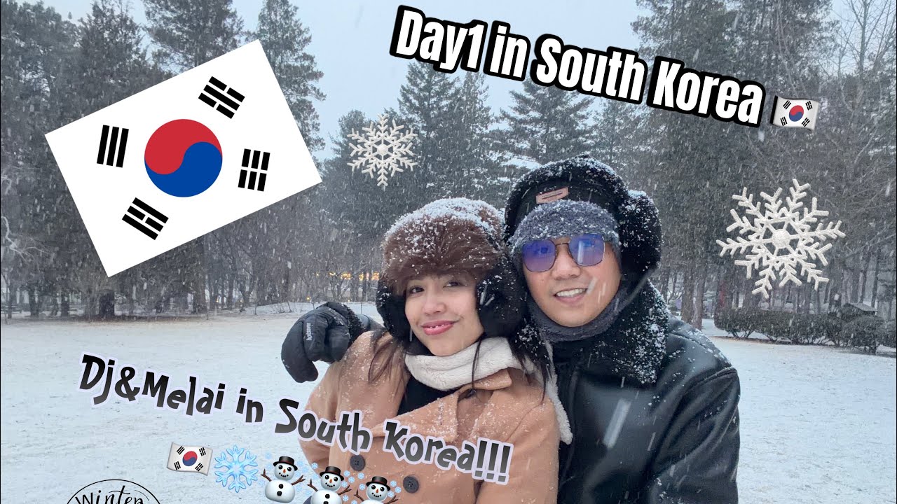 South Korea (Travel Winter snow) Dj&Melai vlogs 