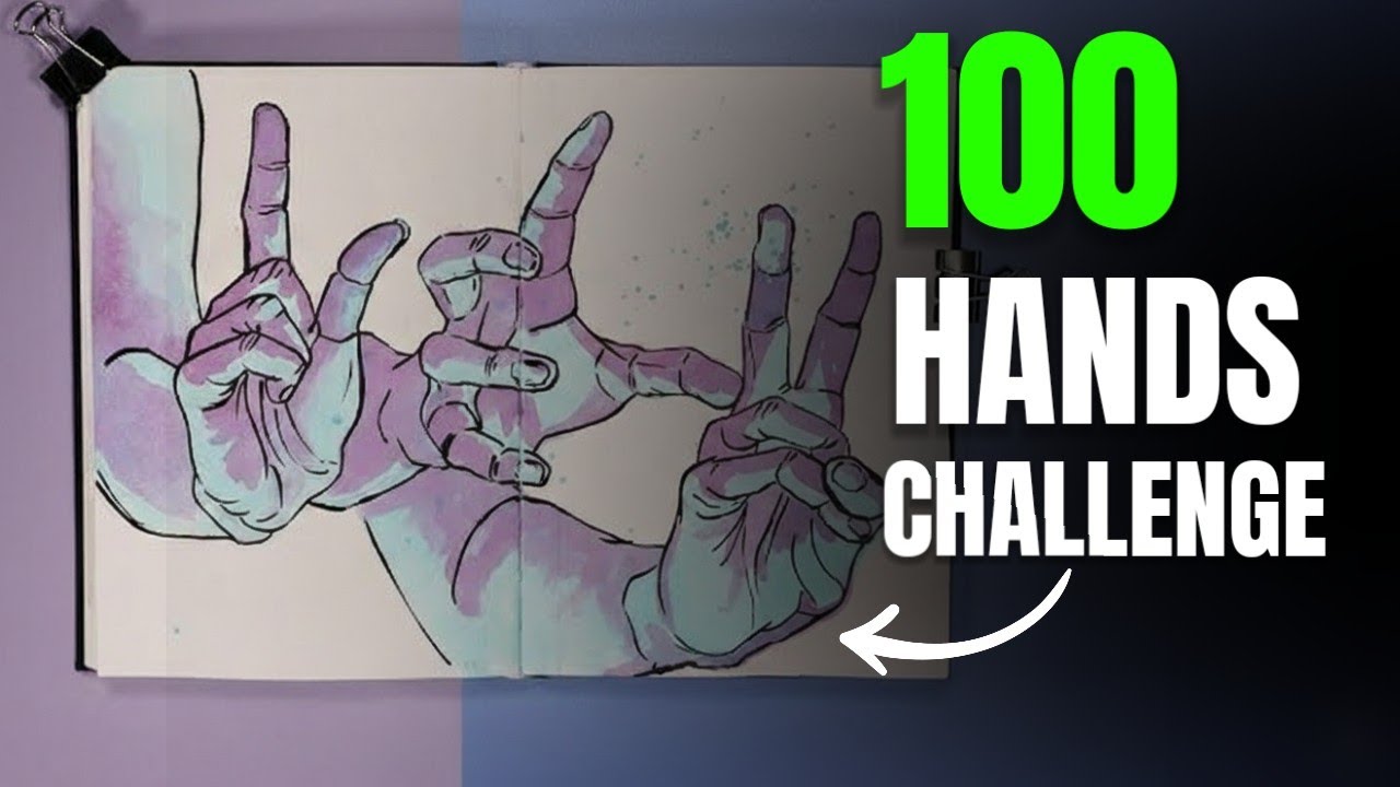 100 Hands Drawing Challenge: Beginner to Pro in One Sitting! (Manga Tips) | FuryCanDraw