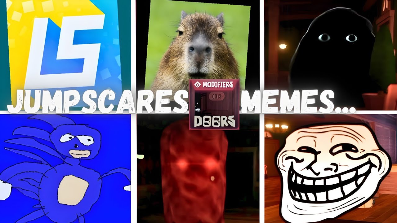 Roblox Doors TODOS LOS JUMPSCARES DE MEMES (SANIC, MUNCI, CAPYBARA, LSPLASH Y MÁS)