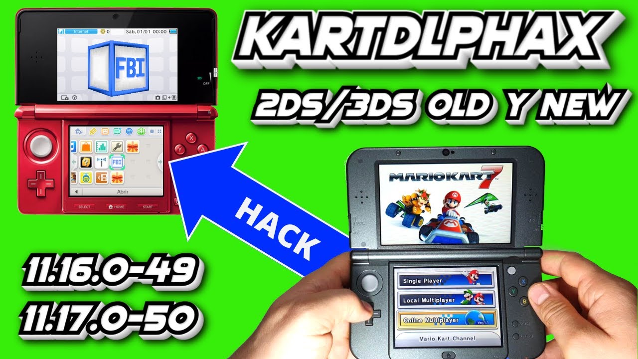 Hackear Nintendo 3DS/2DS OLD y NEW en v11.17.0-50 con xploit KartdlPhax