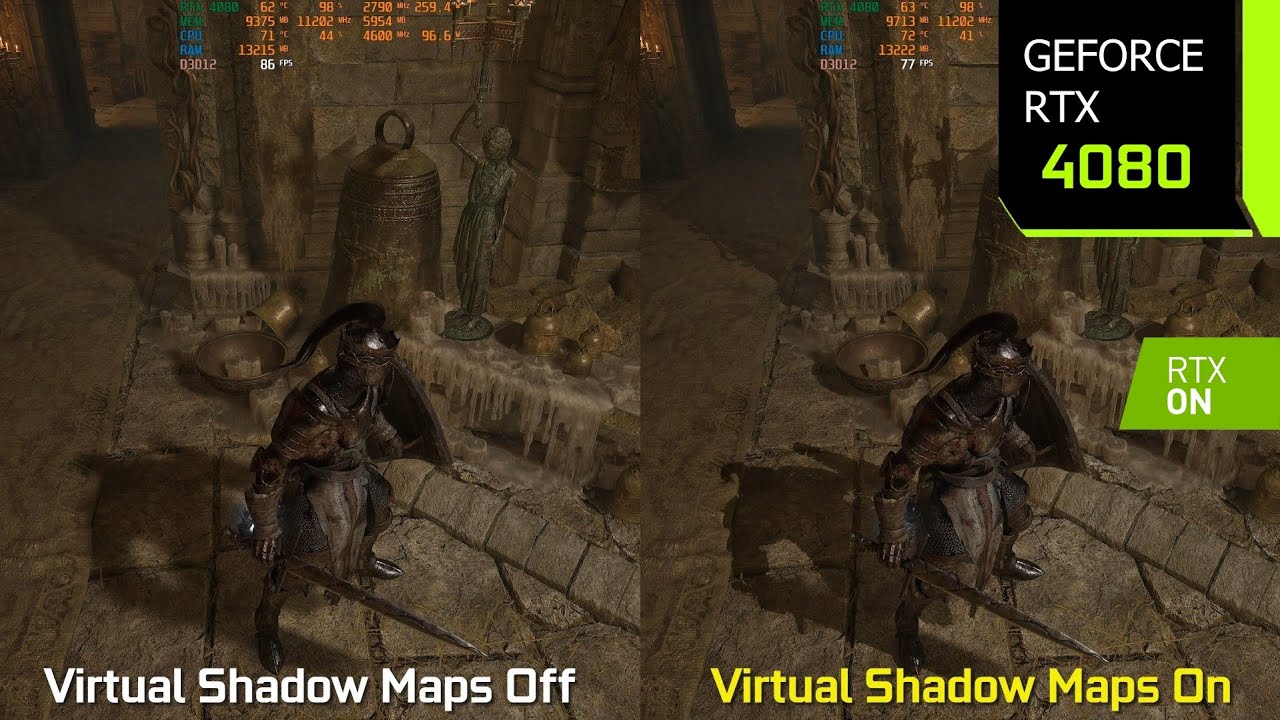 Unreal Engine 5 Virtual Shadow Maps On vs Off - Graphics/Performance Comparison | RTX 4080