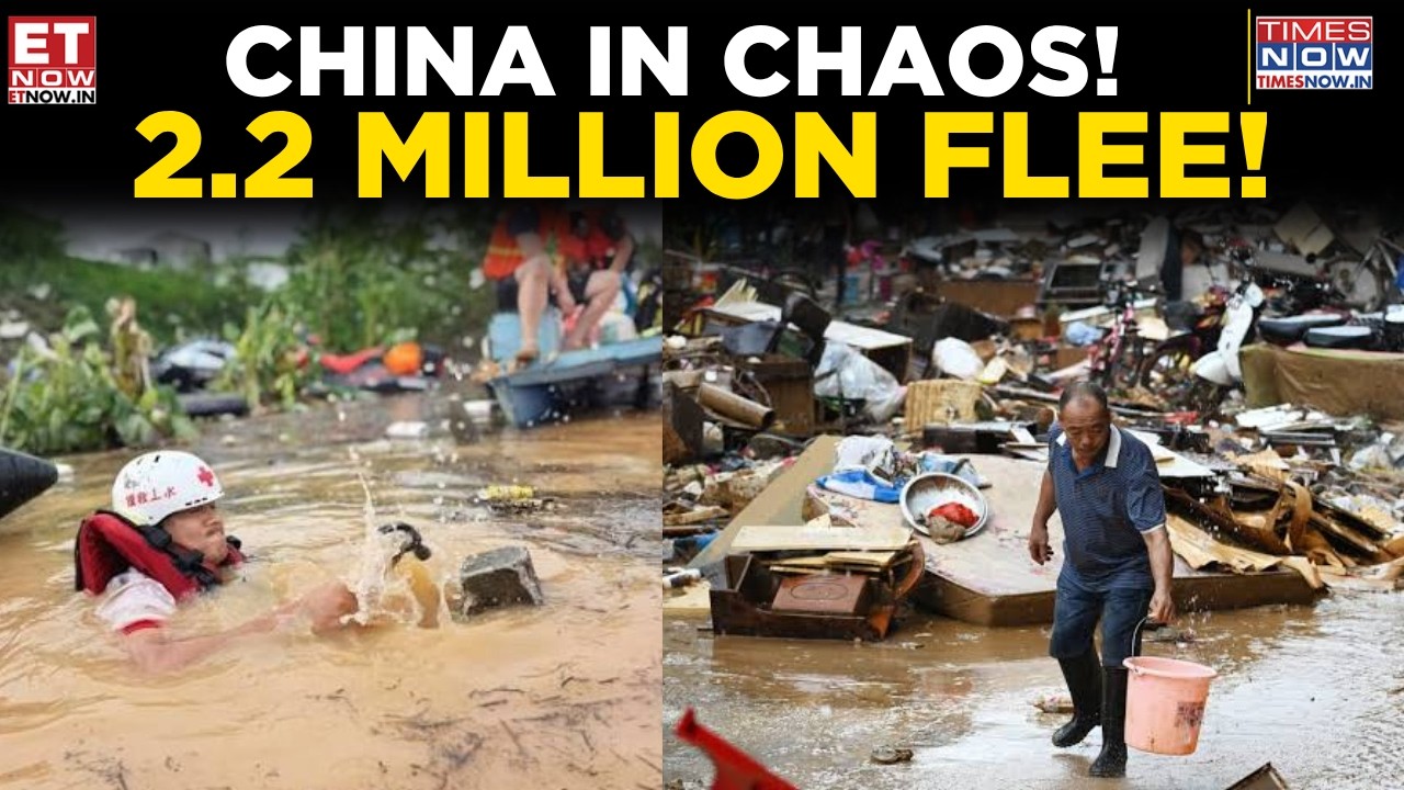 China Flood Fury: Snake Invasion, Roads Buried, Millions Evacuated As Typhoon Batters Region