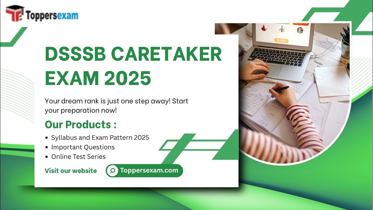 DSSSB CARETAKER Syllabus and Exam Pattern 2025, Practice Set 2025, Best MCQs #dsssb #caretakers