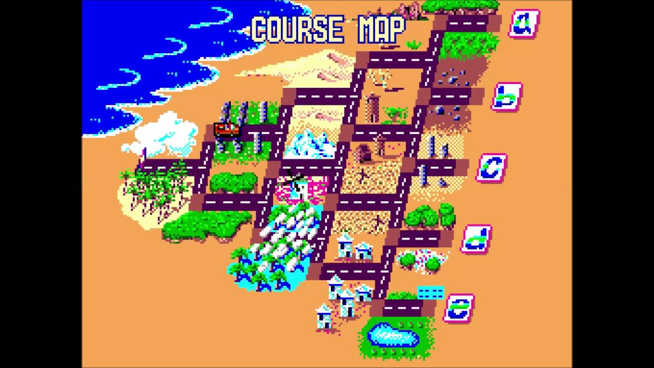 Out Run - Sega Master System - ALL endings