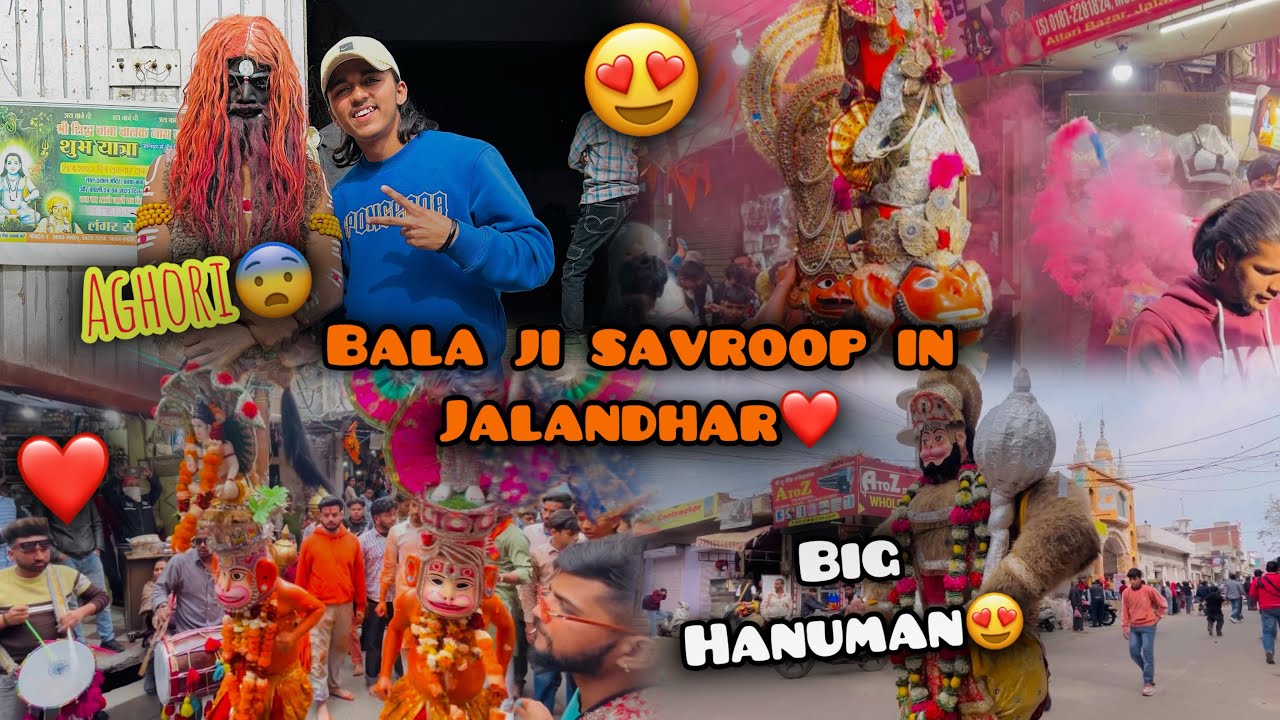 Maha Shivratri Shobha Yatra Jalandhar 2024 ❤️|| Big Hanuman😍 || Bala Ji Savroop In Jalandhar🙏🏻