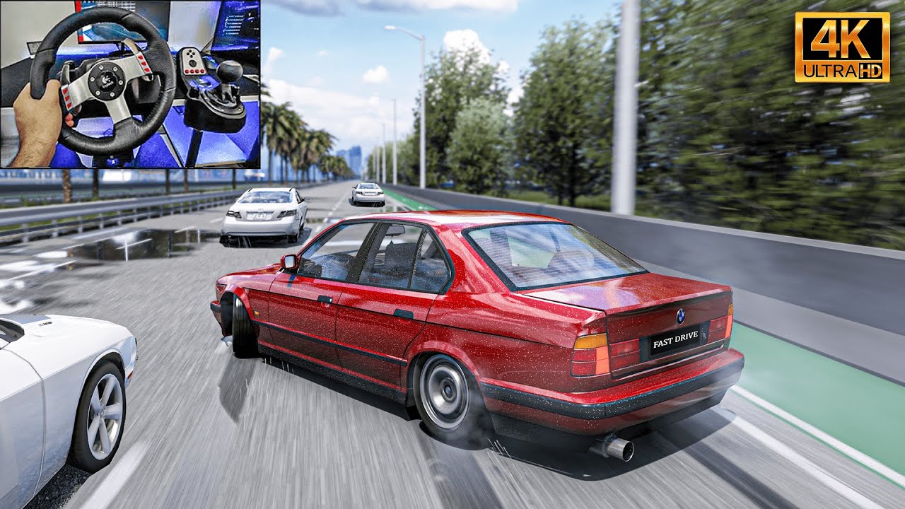 BMW E34 İle Trafikte Drift Atıyoruz! - Assetto Corsa