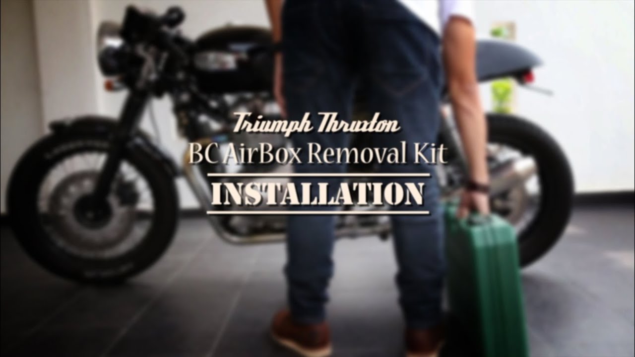 Triumph Thruxton British Customs Airbox Removal Kit Installation