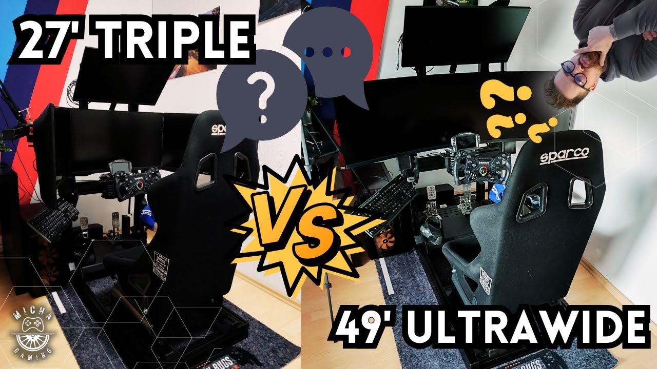 49 Zoll Ultrawide VS 27 Zoll Triple | GPU und CPU im Vergleich! #gaming #racing #iracing