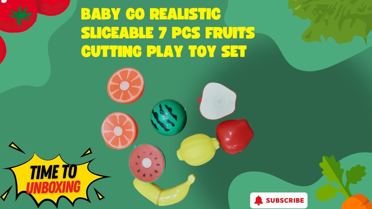 Sliceable Fruit Set  | Piece Pretend Play Food for Kids