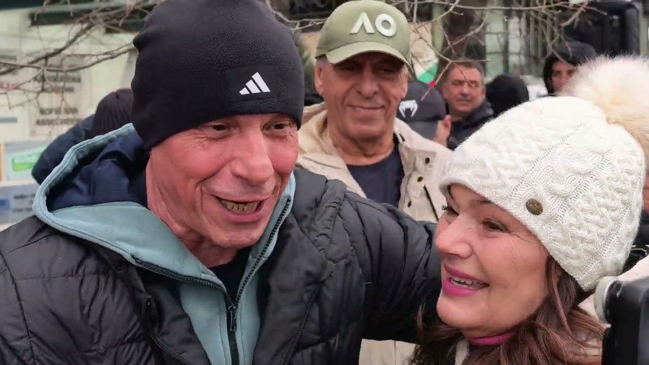 Киро Брейка преди началото на протеста
