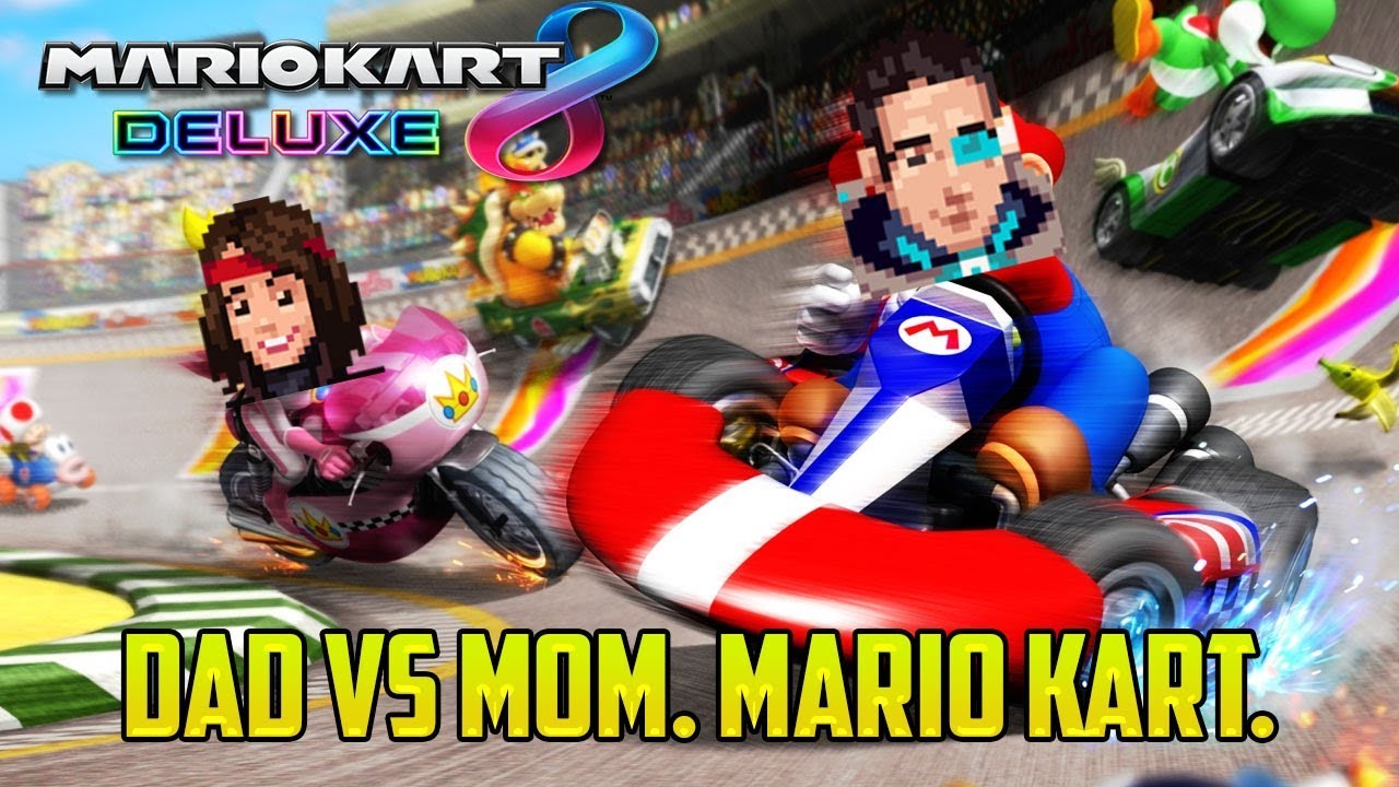 DAD CRUSHES MOM IN MARIO KART